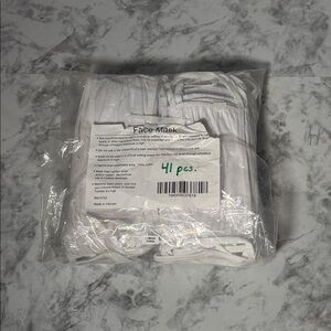 41 Plain White New Face Masks